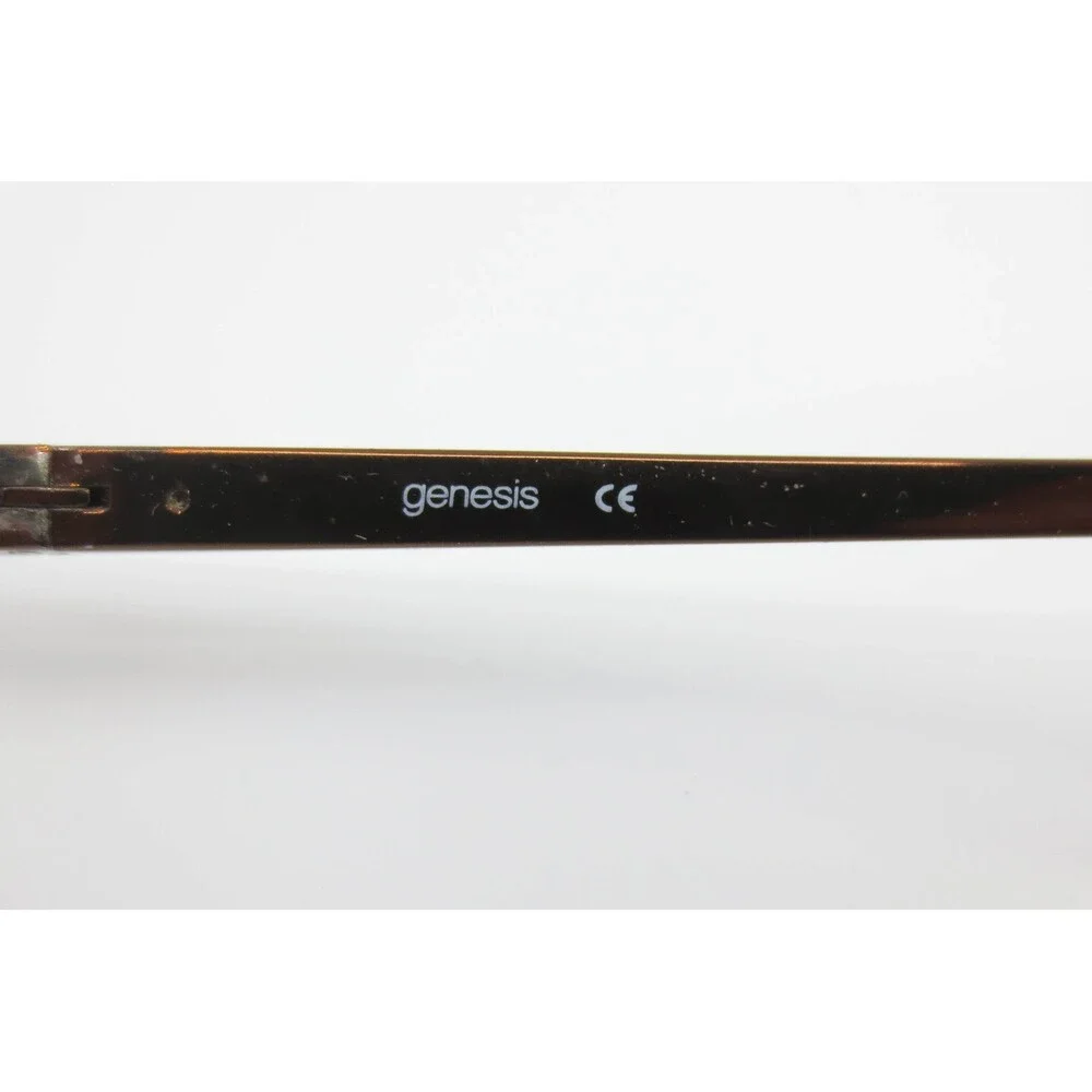 Genesis G4006 Brown Rectangular Metal Eyeglass Frames 54-18-145 Full Rim Eyewear